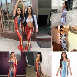MagnificentSummer Casual Sexy Wrap Bust Long Skirt Fashion Women Tie Dye Prints Off Shoulder Maxi Full Dress HKD230912
