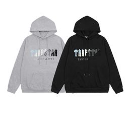 Dxwg Men's Hoodies Sweatshirts Trendy Trapstar Blue White Grey Black Towel Embroidered Couple Loose Relaxed Hooded Sweater