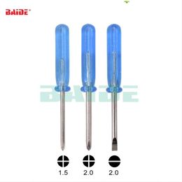 45mm Blue Screwdrivers 1 5 Phillips 2 0 Phillips PH00# PH000 2 0 Flathead Straight Screwdriver for Toy Phone Repair 5000pcs lot267a