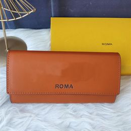 Long Wallet Clutch Bag Women Handbag Purse Genuine Leather Fashion Letter Hand Bags Card Slots Flat Pockets Gold Hardware Cross Bo280B