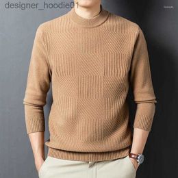 Men's Sweaters Men's Sweaters Men's Warm Sheep Wool Jumpers Autumn Winter O-Neck Cashmere Sweater Long Sleeve Pure Men Clothing Knitwear L230912