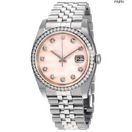 Rolaxs Watch Diamond Womens Watches s Luxury Women Watches Automatic Mechanical Scratch Resistant Sapphire Crystal 36mm Mother of Pearl Dial Ladies Watc Frj