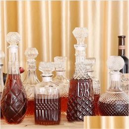 Wine Glasses 900Ml/1000Ml High Quality Clear Glass Bottle Decanter Gla-131 Drop Delivery Home Garden Kitchen Dining Bar Drinkware Otivy