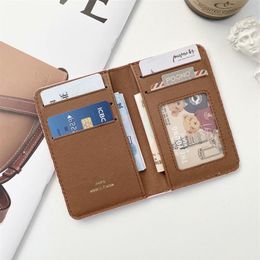 Designer Old flower Chequered Card Holder man business Famous Men Women luxury Short wallet pu credit mini Small wallets pocket pu268J