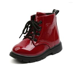 Boots Top Selling Fashion Waterproof Girls Leather Shoes Flat With Boys Kids For Toddler Children