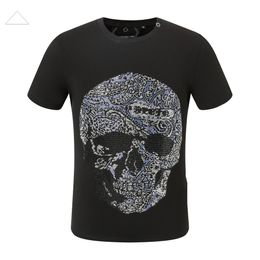 Hot Phillip Plain Men T Shirt Designer PP Skull Diamond T-Shirt Short Sleeve Dollar Bear Tiger Brand Tee High Quality Skulls T Shirt Tops PV2130