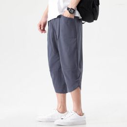 Men's Shorts Cropped Trousers Mid-calf Length Men Summer Quick Dry Pants