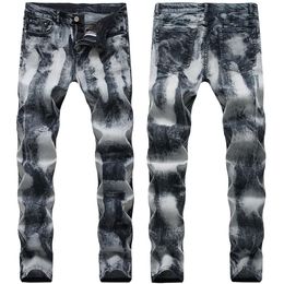 21 Styles Mens Jeans Fold Motorcycle Pants Straight Slim Fit Ripped Hole Washed Fashion Trousers Pencil Pants Street273d