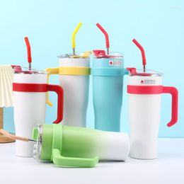 Water Bottles Cyber Red Big Mac Car Cup Bingba Stainless Steel Handle Insulating 40o Coffee Portable Cold Insulation