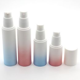 15ml 30ml Gradient Airless Bottle Lotion Cream Pump Plastic Container Vaccum Spray 50ml Cosmetic Bottles Dispenser For Cosmetics Wqswq