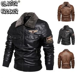 Men's Fur Faux Fur Leather Jacket Men Winter Fleece Motorcycle Leather Jacket Mens Removable Fur Collar Windbreaker Ropa De Hombre Slim Coat 230911