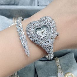 Bangle TIRIM Luxury Bracelet Watch for Women AAA Cubic Zircon Crystal Wedding Bridal Party Cuff Bracelets Watchs Jewellery Femal Gift 230911