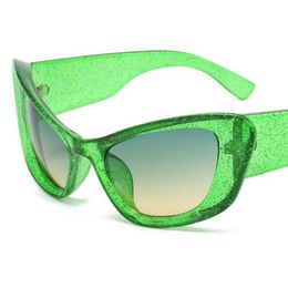 Hip Hop Sunglasses Unisex Cat Eye Sun Glasses Oversize Frame Adumbral Anti-UV Spectacles Width Temples Eyeglasses Ornamental