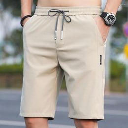 Men's Shorts Summer Elastic Waist Plus Size Solid Colour Bermudas Male Fashion Clothing Bottoms Casual Trousers