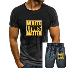 Magliette da uomo White Lives Matter Nero T-shirt divertenti Disegni fantastici Magliette grafiche Camicie di cotone Camicie da uomo estive Top