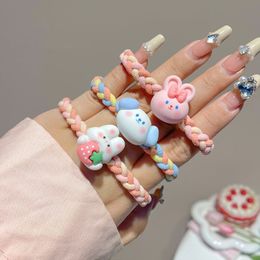 Cartoon Animal Braid Hair Rope Children Rabbit Cute Dog Hair Bands Hair Accessories Girls Sweet Elastic Rubber Band Headwear 2677