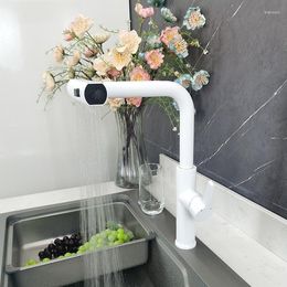 Kitchen Faucets Multimodes Waterfall Pull Out Faucet And Cold Water Tap Rotatable Deck Mounted Mixer For Better Cleaning