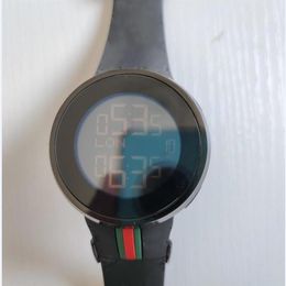 s Mens Watch Luxury Wristwatch New Digital Black Rubber Strap Men 44mm Watches Quartz Fashion Men's Wristwatches249g