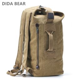 School Bags Large Capacity Rucksack Man Travel Bag Mountaineering Backpack Male Luggage Canvas Bucket Shoulder for Boys Men Backpacks 230912