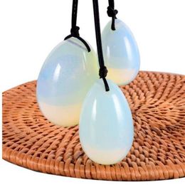 Jade Egg Set Drill Opalite Yoni Egg Mineral Quartz Stone Healing Massage Ball Kegel Exercise Pelvic Floor Muscle For Women316J