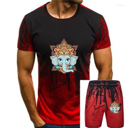 Men's T Shirts Hindu God Ganesha Shirt Customise Cotton Round Neck Family Graphic Comical Summer Style Vintage