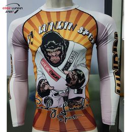 Men's T-Shirts Cody Lundin Fashion Animal Digita Print Workout T Shirts Long Sleeve Men Running Fitness Rash Guard Male Boxing MMA bjj T-Shirts 230912