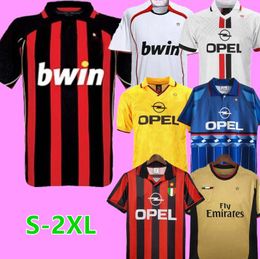 90 91 Retro SOCCER JERSEY shirts home 95 96 97 Gullit 01 02 03 Maldini Van Basten football KAKA Inzaghi 06 07 milanS 2009 PIRLO SHEVCHENKO BAGGIO MilanS 99866