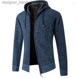 Men's Sweaters Men's Sweaters M-4XL Mens Casual Hoodie Zip Up Sweatshirt Streetwear Knitwear Male Coat Long Sleeve Jumper Jacket Fleece Cardigan With Pocke L230912