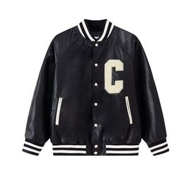 2023 Baseball Jersey Sports Jacket Coat Customised Fabric Embroidered Logo Unisex Contrast Casual Letter Embroidered Loose Fit L105