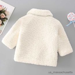 Jackets Plush Girls Coat Autumn Winter Lambswool Kids Jacket Fashion Little Outerwear 2 8 Years Children Clothing R230912