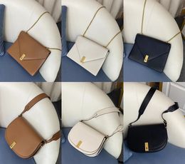 Designer Polo Id Bag Luxury Shoulder Bags Pony Logo Chain Bag Envelope Diagonal Shoulder Bag Totes Leather Large Mini Womens Handbags Clutch Handbags Black Brown