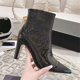 designer boot ladys sexy fashion comfort Waterproof High-heeled shoes