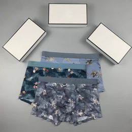 Designer Mens Underwear Beach Shorts Boxer Sexy Underpants letter printed boxer 3 pcs with box new cotton breathable Soft Boxers size m-2xl 20 styles balck white blue