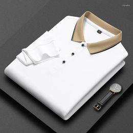 Men's Polos 2023 Light Luxury Fashion Autumn And Winter Clothing Business Casual Lapel Polo Shirt Long Sleeve Designer Top M-3XL