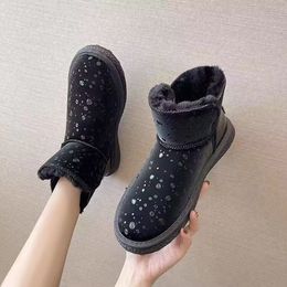 Winter Women's Boots 2023 Women Plus Fleece Thickening Warm Fashion Personality All Casual Beautiful Cotton Shoes