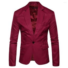 Men's Suits British's Style Vintage Blazer Men Casual Slim Fit Suit Jacket Single Button Business Social Plus Size M-3XL Hombre