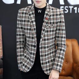 Men's Suits High-quality Fashion Handsome Autumn Clothes Small Suit Korean Version Slim Trend Youth Single West Coat Men