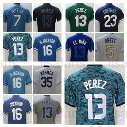 Brett Bo Jackson Baseball Jersey Bobby Witt Jr. Pasquantino Pratto George Patrick Mahomes Zack Greinke Aroldis Chapman MJ Melendez Perez