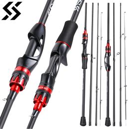 Boat Fishing Rods Sougayilang Casting Spinning Rod 21m UltraLight Carbon Fibre Pole 4 Section with EVA Handle Baitcasting 230912