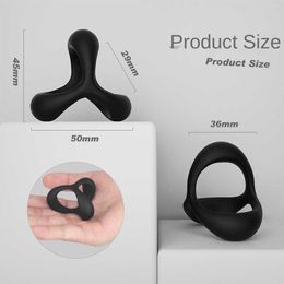 Massage Items Cock Rings Penis Chastity Cage Foreskin Lock Ring Sexy Toys for Men Silicone Penis Ring Sexy Delay Cockring Massage 303J