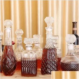 Wine Glasses 900Ml/1000Ml High Quality Clear Glass Bottle Decanter Gla-131 Drop Delivery Home Garden Kitchen Dining Bar Drinkware Ot4Vc