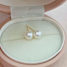 Stud Earrings AB810 Lefei Fashion Fine Classic Luxury Strong Lustre 7-8mm Akoya Round Pearl Earring Women 18K Gold Party Charm Wedding