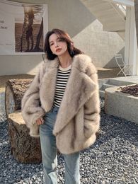 Women's Fur Faux Fur Imitation Fur Coat for Women Long Loose Plush Coat Thick Warm Faux Fur Jackets Winter Overcoat Fluffy Jacket Cardigan 230911