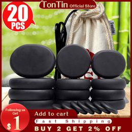 Tontin Stone Massage Set Heater Relieve Stress SPA Solan Health Care Lava Basalt round massage tool Stones CE RoSH224z