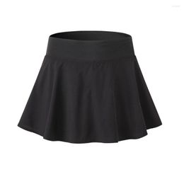 Skirts Women's Sport Tennis Skirt Active Shorts Yoga Dance Quick Drying Anti Glare Solid Colour Black White Summer Girls Mini