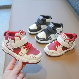 Kids Sneakers Spring Autumn New High-top Cartoon Boys Sports Shoes Fashion Non-slip Girls Running Shoes Soft Soled Baby Walking Shoes Children Shoe