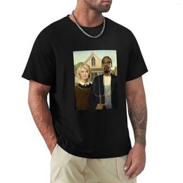 Men's Polos Snoop Martha American Gothic T-Shirt Man Clothes Summer Plain Hippie Men T Shirts