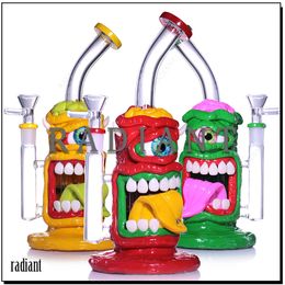 1PC Glass Bong 3D Hookah Hallowen Style Funny Hookah with Bowl Smoking Accessories