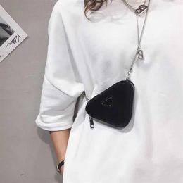 Cosmetic Bags Cases Fashion Designer Triangle Cross Body Bags Handbags Clutch Lady Coin Purse Shoulder Headphone Bag For Women Lux2616