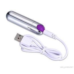 Sex Toys Waterproof 10 Speed Bullet Vibrator for Clit Stimulator USB Rechargeable Silver Bullet Vibrator For WomenG6WK